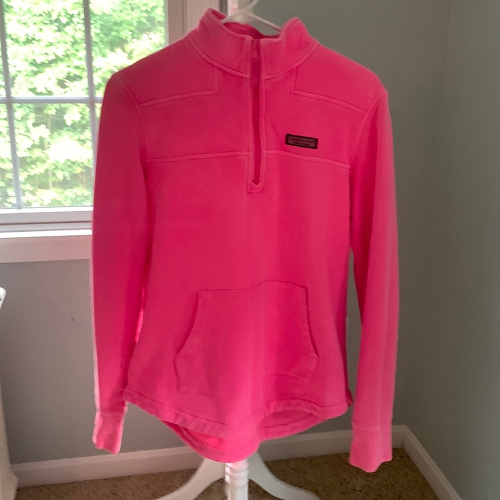 Vineyard Vines women’s neon pink washed out shep shirt
